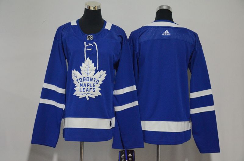 Women Toronto Maple Leafs Blank Blue Hockey Stitched Adidas NHL Jerseys
